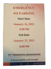 Joe Biden official No parking sign