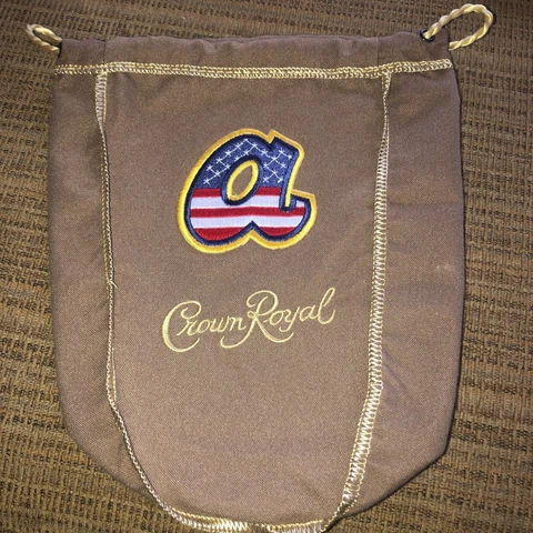 MLB Atlanta Braves  Logo’d CROWN ROYAL BAGS 750 Ml 9x7 Cover