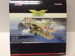 CORGI 1:48 Scale - AA37902 - SPAD X111 C-1,2 - Georges Guynemer w/Box & Card - Picture 1 of 18