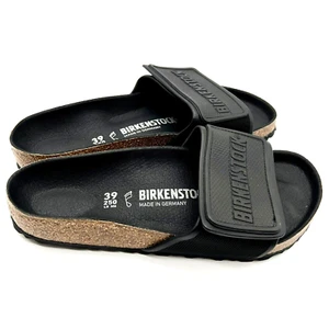 Sandalias/deslizantes estrechas Birkenstock para hombre Tema negra microfibra - talla 6 EE. UU./39 EU - Imagen 1 de 5