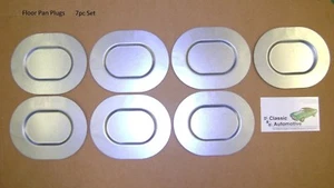 3DAY SALE! Floor Pan Drain Plugs set 7pc Galvanized Zinc Plated Oval Trunk Plug - Bild 1 von 4
