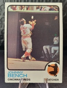 1973 Topps #380 Johnny Bench EX/EX + Reds - Bild 1 von 2