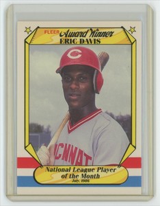1987 Fleer Eric Davis .  Cincinnati Reds #11