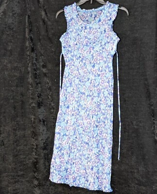 Vestido Imperio Floral Años 90 Y2K De Colección Azul Púrpura Suave Niña Cyber Ditsy Juvenil 12 Foto 1 de 4
