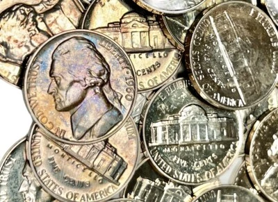 1956, 1960-1962 Proof Jefferson Nickels Lot of 31 Coins BU Gem Wild Toning #619 - Image 1 of 4