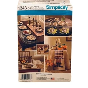 #1343 Simplicity Herbstsaison Wohndeko Tischläufer, Tischsets Schnittmuster - Bild 1 von 4