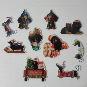 Adorno de acrílico Dachshund decoración árbol de Navidad coleccionable Doxie Lover - Imagen 1 de 50