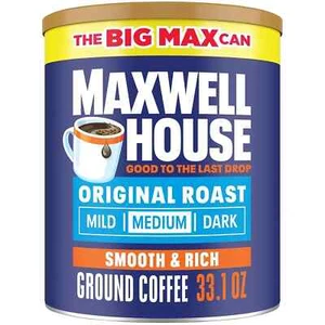Maxwell House Original Roast Ground Coffee, 33.1 oz Canister - Picture 1 of 10