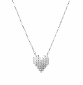 Collana Donna Argento 925 Stelle Luna Oro Bianco Cristallo Catenina Punto Luce - Foto 1 di 4