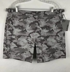G/Fore NWT Mens Camo Tech Tab 4-Way Stretch Shorts Size 34 Gray Poly Flat New - Picture 1 of 14