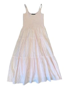 Katie J NYC Tween Girls Marilena Pink Smocked Maxi Dress Size L(12) - Picture 1 of 6