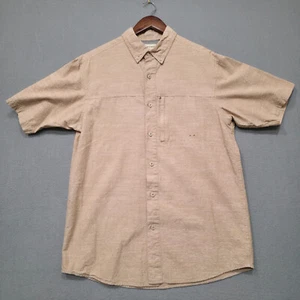 Hobbs Creek Mens Brown Short Sleeve Button Up Vented Shirt Size Medium - Picture 1 of 6