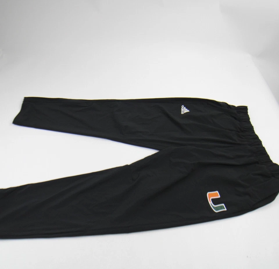 Miami Hurricanes adidas Athletic Pants Men's Black Used - Image 1 of 1