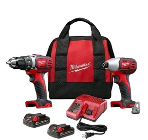 Milwaukee 2691-22 M18 18V Cordless Li-Ion Drill Driver / Impact Driver Combo NEW - Picture 1 of 4