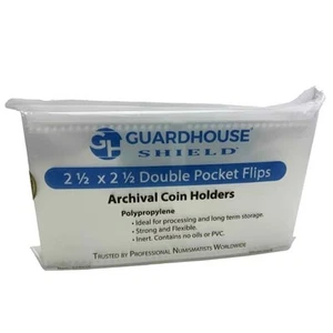 2.5x2.5 Shield Coin Flips, 50 pack - Picture 1 of 1