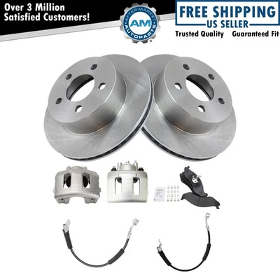 Комплект переднего тормоза и ротора для Jeep Cherokee 1997-2006 Wrangler 1999-2001 годов выпуска - Изображение 1 из 4