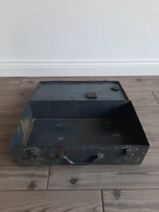 Vintage Distressed Metal Storage / Tool Box / Engineers Box 50 X 12 X 28 Cm #2 - Picture 1 of 7