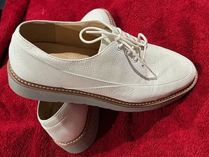 Naturalizer Vassar Plateau Sohle Creme Leder Schnürschuhe Oxford Schuhe Größe 8,5 - Bild 1 von 7
