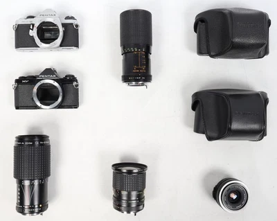 Lot of Pentax Brand K-Mount Camera Bodies and Accessories (UNTESTED) - image 1 of 4