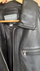 Michael Kors Men's Leather Jacket Black - Picture 1 of 9