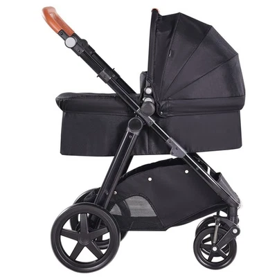 2-in-1 Stroller&Bassinet Combo 33lb Capacity Black&Playard Included - Image 1 of 4