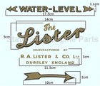 Lister D DK F Stationary Engine Water Slide Transfer Decal Set