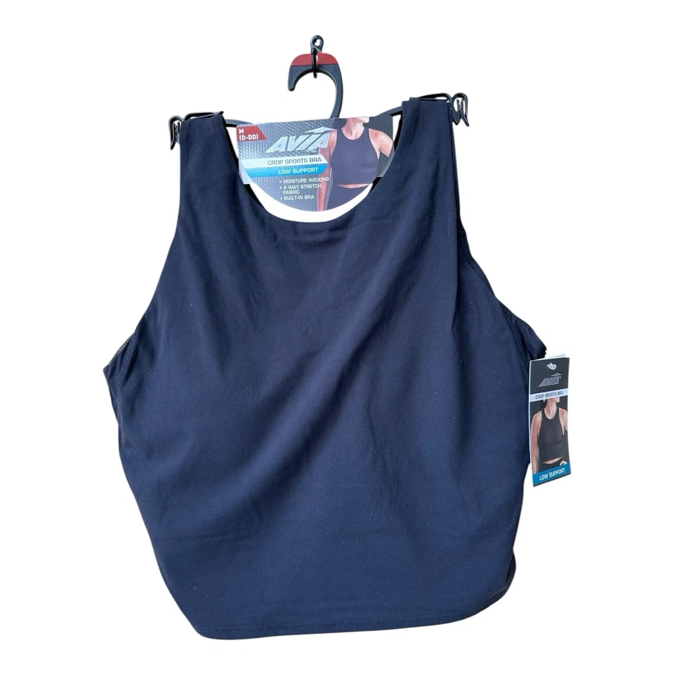 Avia Sports Bra Women's Medium (D-DD) BLACK Breathable WITH TAGS