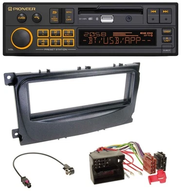 Pioneer DAB MP3 USB Bluetooth Autoradio für Ford Focus C-Max Galaxy ab 2007 schw - Bild 1 von 4