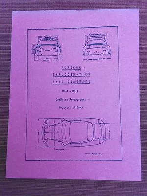 356 Porsche T-5, T-6 1960-1963 Der blanco vista explotada diagramas de piezas Foto 1 de 4