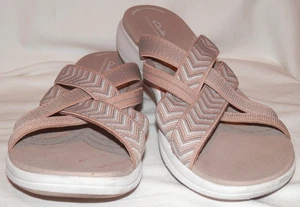 Clarks Cloudsteppers Mira Grove Comfy Cushion Slider Sandal Sz. 10M Beige - Picture 1 of 11