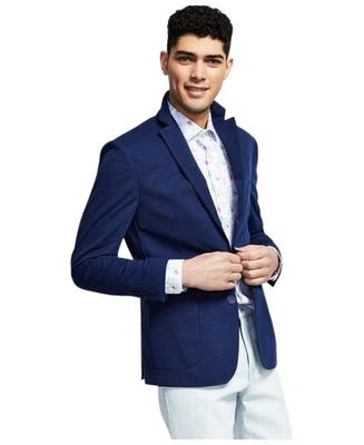 Abrigo Blazer Deportivo Bar Iii Para Hombres Calce Ajustado 36 R Azul Marino Sólido Foto 1 de 4