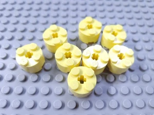 LEGO New Lot of 8 Bright Light Yellow 2x2 Round Building Bricks - Picture 1 of 1
