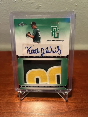 2013 Leaf Perfect Game Keith Weisenberg Patch Auto /10 - Image 1 of 2