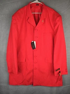 Blazer Traje Chaqueta Gianni Vironi Para Hombre 52 Largo Rojo Carrera - Nuevo con Etiquetas - Imagen 1 de 10