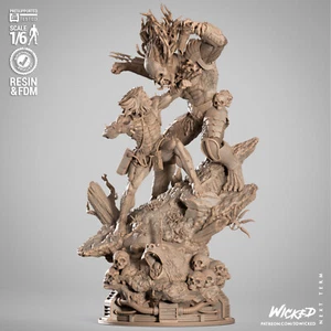 Weapon X Wolverine vs. Raubtier Resin Skulptur Statue Modellbausatz unbemalt/Unas - Bild 1 von 12