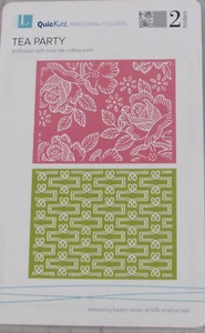 Carpetas de estampado Lifestyle Crafts/QuicKutz, Tea Party, 2 carpetas, EF-0013 - Imagen 1 de 2