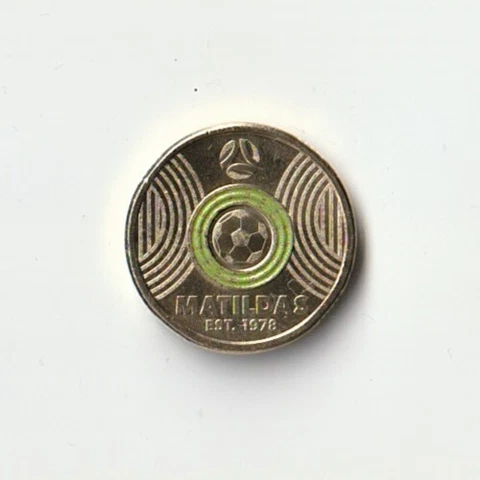 ⭐️ 2023 | Australian $2 COIN | MATILDAS soccer ⚽ light green 🟢 | Circ | Rare🪙 Cover