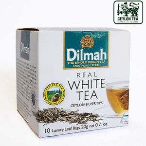 Dilmah White Tea Ceylon Silver Tips (20g) 10 luxury leaf Tea bags