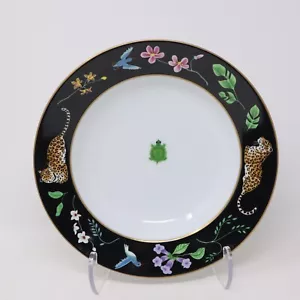 Tazón de sopa Lynn Chase Jaguar Jungle 9 1/4 en Japón borde dorado como nuevo - Imagen 1 de 9