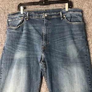 Levi's 505 Straight Leg Mens 42 x 32 Regular Fit Med Wash Blue Denim Jeans 40x30 - Picture 1 of 9