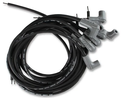 NUEVO JUEGO DE CABLES MSD, SUPER CONDUCTOR, UNIVERSAL, 8 CIL, ENCHUFE 90°, NEGRO Foto 1 de 2