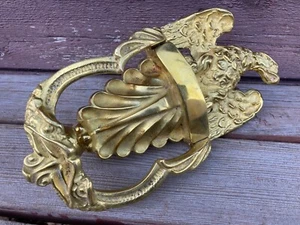 ANTIKER TÜRKLOPFER MESSING ADLER UM 1800 FRÜHES AMERIKANISCHES VERZIERTES DESIGN 19. Jh. - Bild 1 von 6