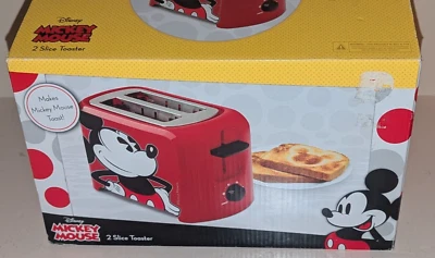Tostadora Disney Mickey Mouse roja de 2 rebanadas de 5 ajustes *LEER POR FAVOR* Foto 1 de 4