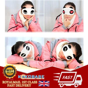 Linda máscara de ojos de felpa de panda KOKOBASE para dormir reparador máscara de sueño suave niños - Imagen 1 de 17
