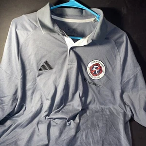 Men's adidas Gray New England Revolution 2023 On-Field Training Polo - Picture 1 of 7