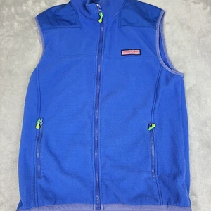 Vineyard Vines by Shep & Ian Mens Full Zip Fleece Vest Blue Size Medium - Picture 1 of 10