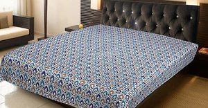Indian Handmade Ethnic Kantha Quilt Reversible Bedspread Queen Cotton Coverlet - Picture 1 of 6