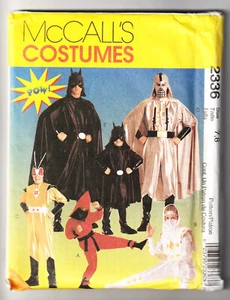 McCalls 2336 Kids Batman Ant Ninja Super Hero Costumes 7-8 Sewing Pattern UNCUT - Picture 1 of 3