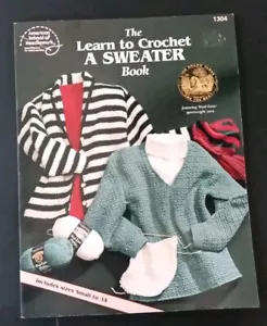 Pullover häkeln lernen Buch American School of Needlework 1304 Musterbuch - Bild 1 von 6
