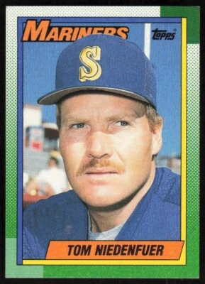1990 Topps #306 Tom Niedenfuer Seattle Mariners - Image 1 of 2